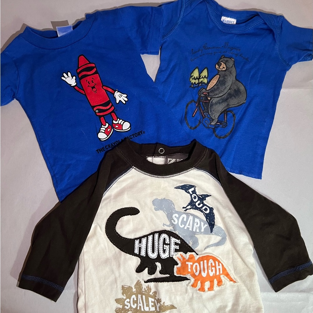 6/9 Months Baby’s T-Shirt and Long Sleeves Lot of 3